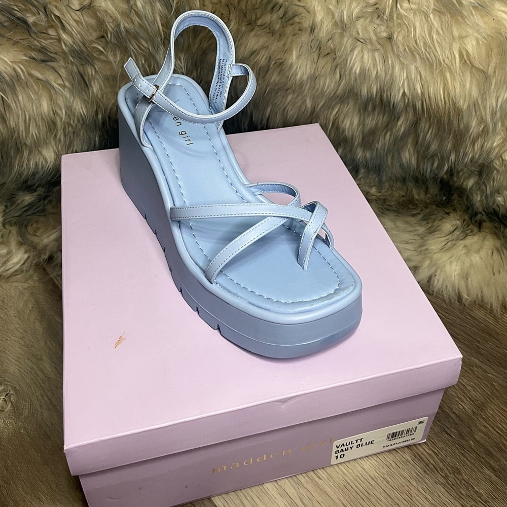 Madden Girl Women's Vault Strappy Platform Wedge Sandals